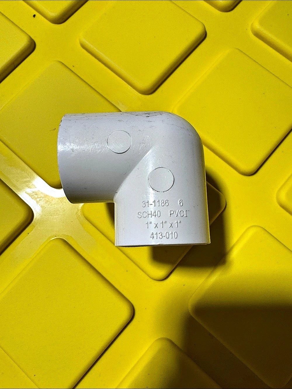 SCH40 PVC 3-Way Elbow Fitting 1 Inch White 8-Pack